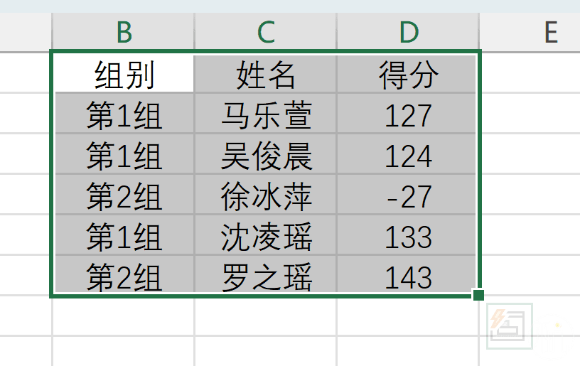 拖选需要汇总的区域