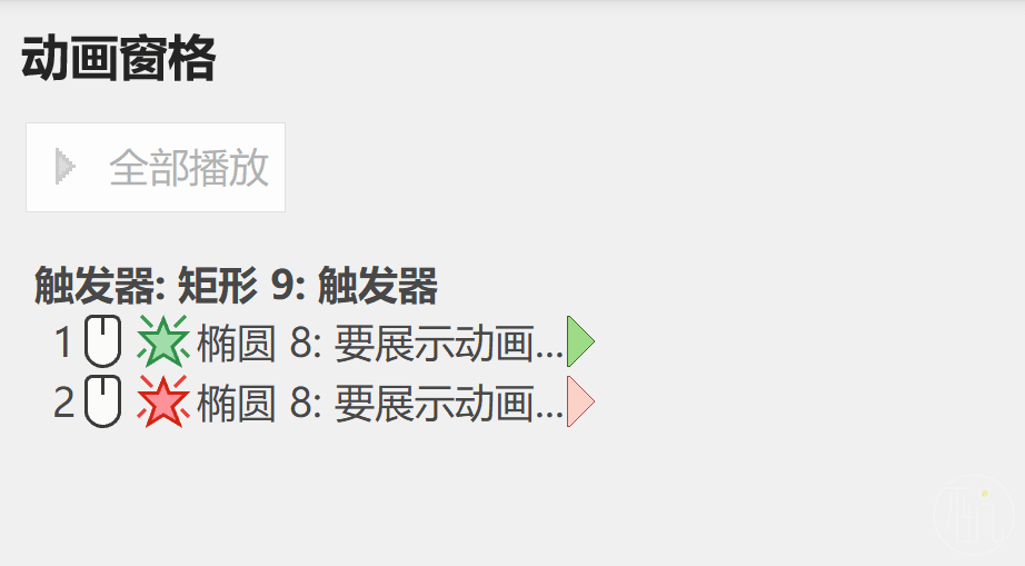 添加完触发动画后
