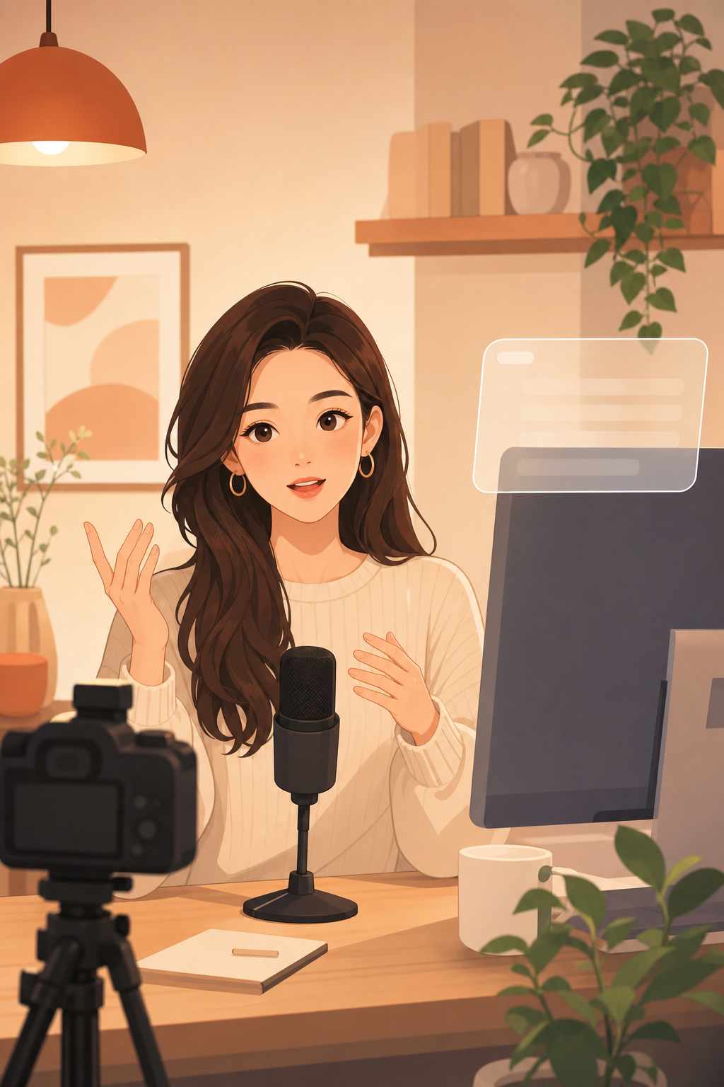 直播口播时用悬浮提词小窗